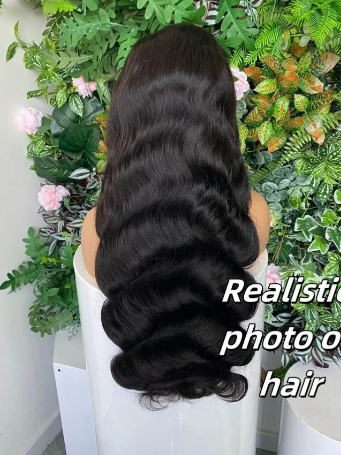 12A Grade Peruvian Body Wave Human Hair Wig with Bangs | Fully Machine-Made Glueless Fringe Wig | Premium Remy Human Hair Clearance Sale Wig for Women Luxegan