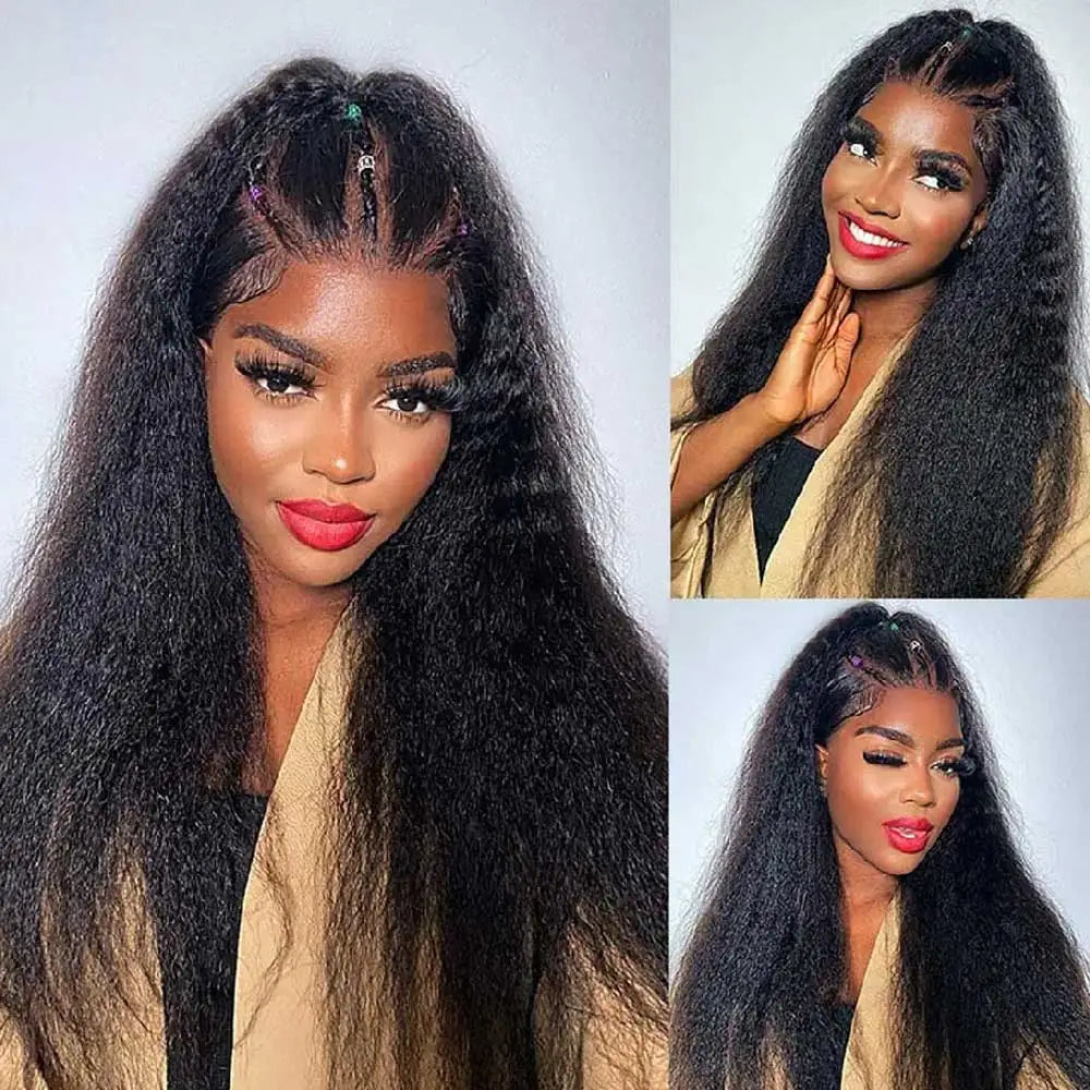 Invisi-Strap 360 HD Glueless Wig | Sophisticated "Yaki Straight" Frontal Silhouette | Elegant 250% - view 9