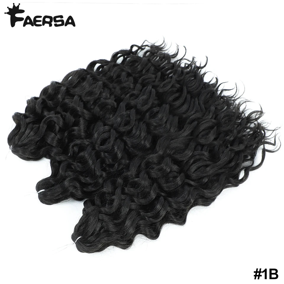 Deep Wavy Crochet Braiding Hair | Body Wave Synthetic Curly Hair Extensions 18" & 24"