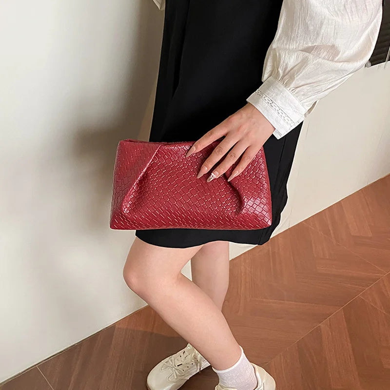 Bolso de mano multifuncional de moda para mujer, cartera de noche con patrón en relieve, gran capacidad, bolsillo para teléfono, monedero de lujo para mujer