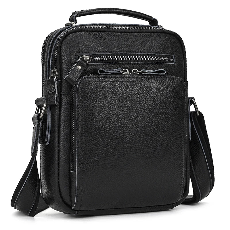 Newsbirds Vintage Leather Messenger Bag | Genuine Crazy Horse Cowhide Shoulder Bag | Retro Satchel - view 4