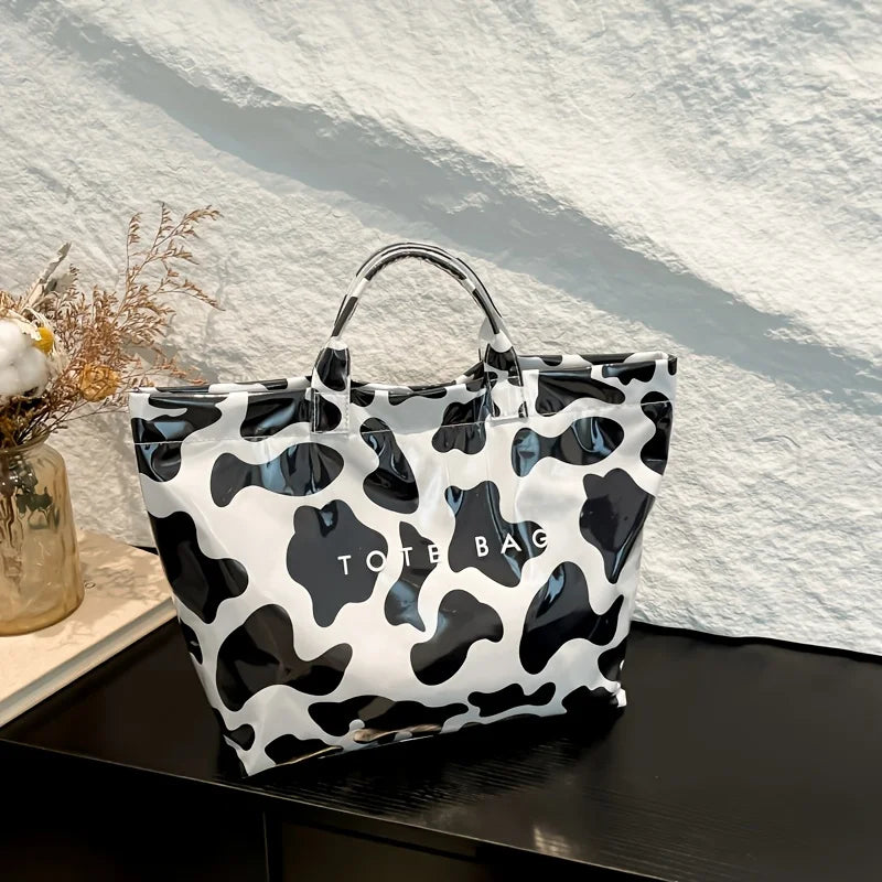 New Fashionable PVC High-end Handbag | Versatile Niche Design Large Capacity Tote Bag for Work & Commuting Luxegan