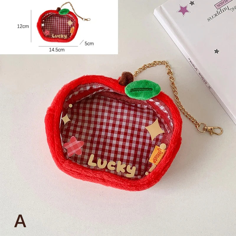 Cute Shape Doll Storage Bag | Cartoon Dustproof Protector Case Organizer Box | Premium Clear Plastic 15cm Plush Dolls Storage Bag | Portable Outdoor Display Anime Bag Luxegan