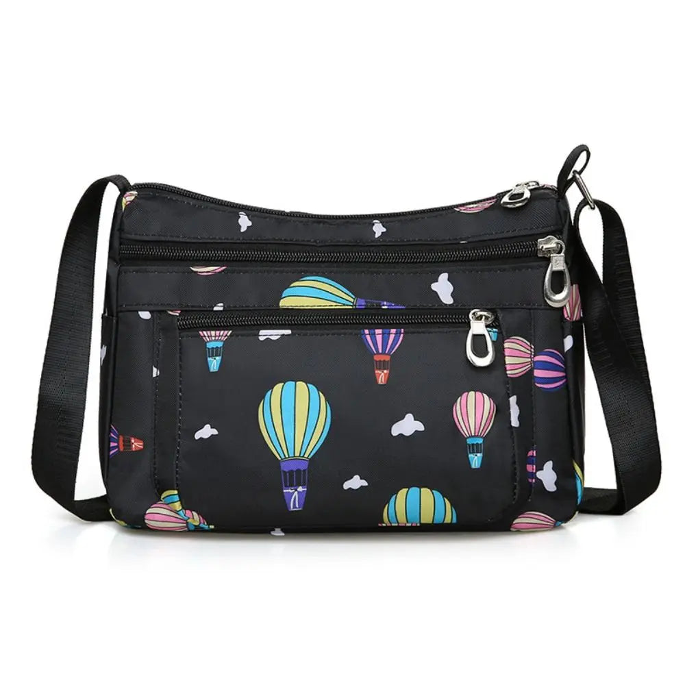 New Fashion Embroidery Shoulder Bag | Sophisticated Canvas Zipper Handbag | Elegant Square Crossbody Purse | "Dignified" Lightweight Tote for Versatile Daily Styling Luxegan