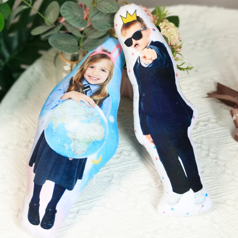 Custom Personalized Humanoid Photo Cushion | Sophisticated "DIY Portrait" Silhouette | Elegant Life-Size Stuffed Picture Pillow | "Dignified" High-Performance Handmade Gift for Radiant Versatile Styling Luxegan