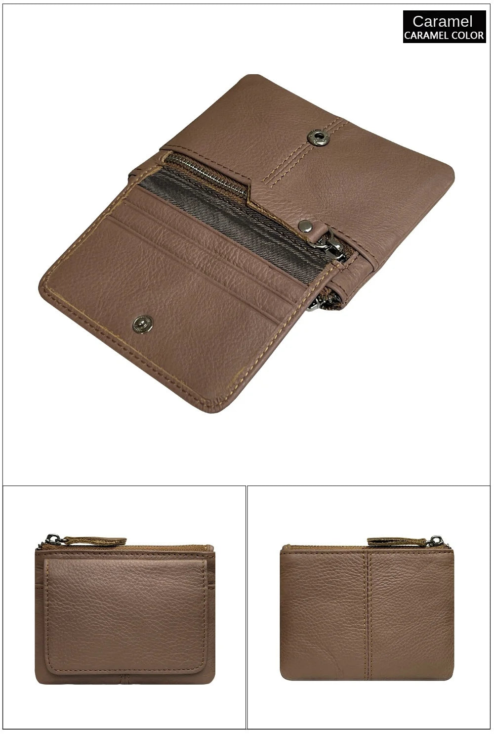 New Cow Leather Card Bag | Slim Credit Card Holder & Coin Purse Luxegan