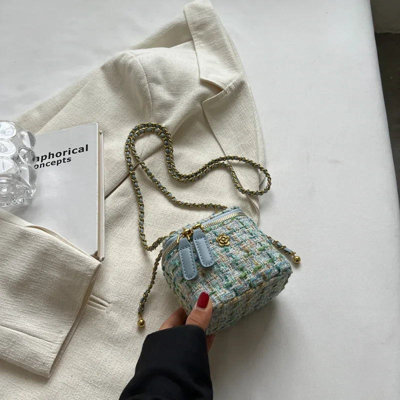 Women's Shoulder Bags | Popular Niche Crossbody Bag & Wool Chain Small Square Bag Luxegan
