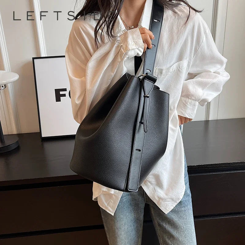 Retro Solid Color Baguette | Soft PU Leather Underarm Shoulder Bag Luxegan
