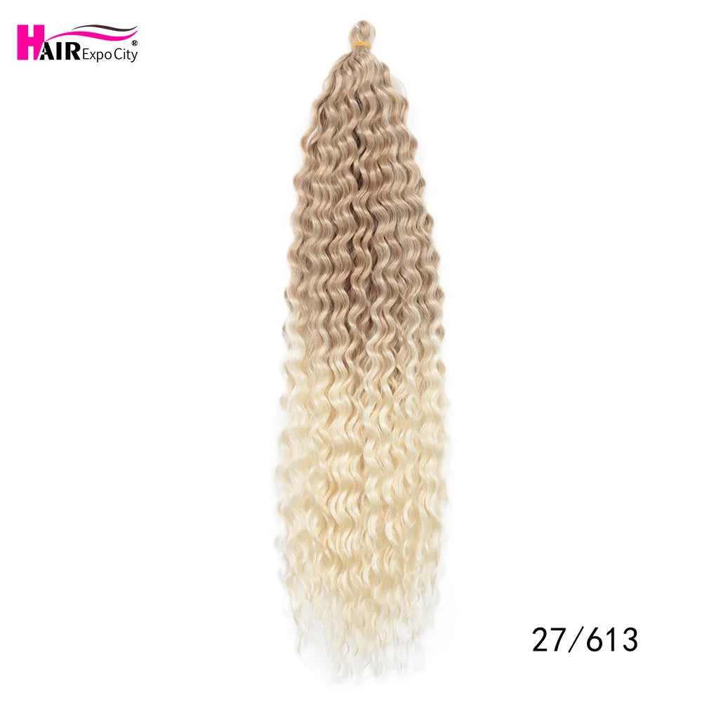 22 Inch Water Wave Twist Crochet Hair | Braiding Extensions