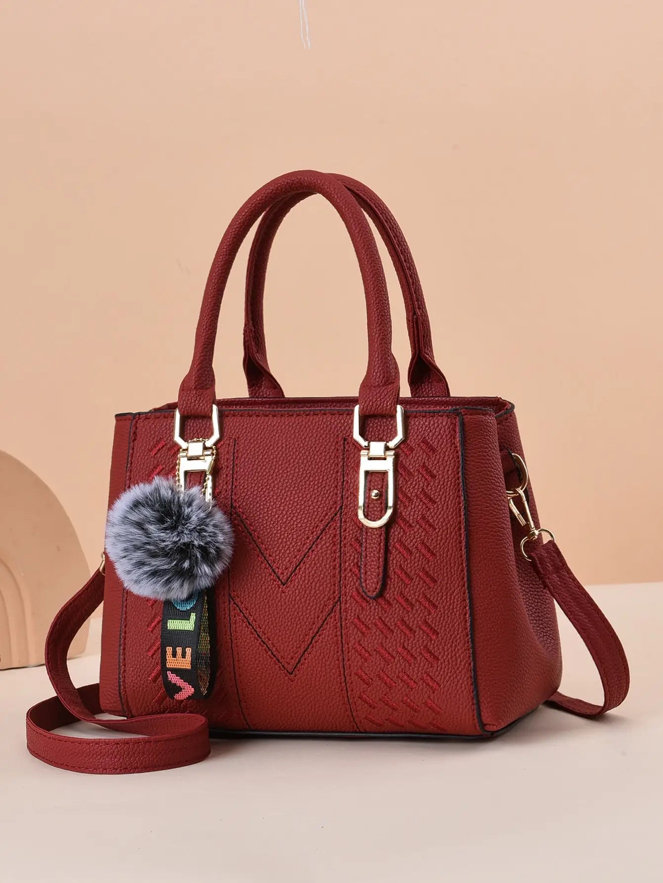 Fashionable Large Capacity Embroidered Crossbody Bag for Women | PU Leather Handbag for Daily Use & Business Luxegan