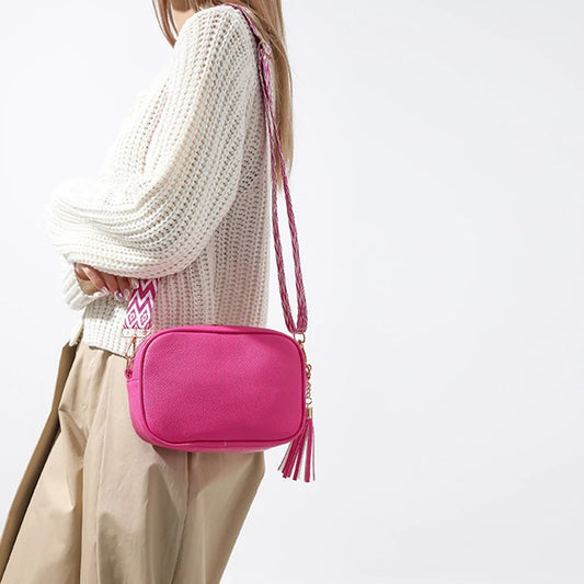 New Vintage Cell Phone Crossbody Bag | Sophisticated PU Leather Messenger Purse | Elegant Wide-Strap Fashion Handbag | "Dignified" Soft Flap Bag for Daily Versatile Use Luxegan