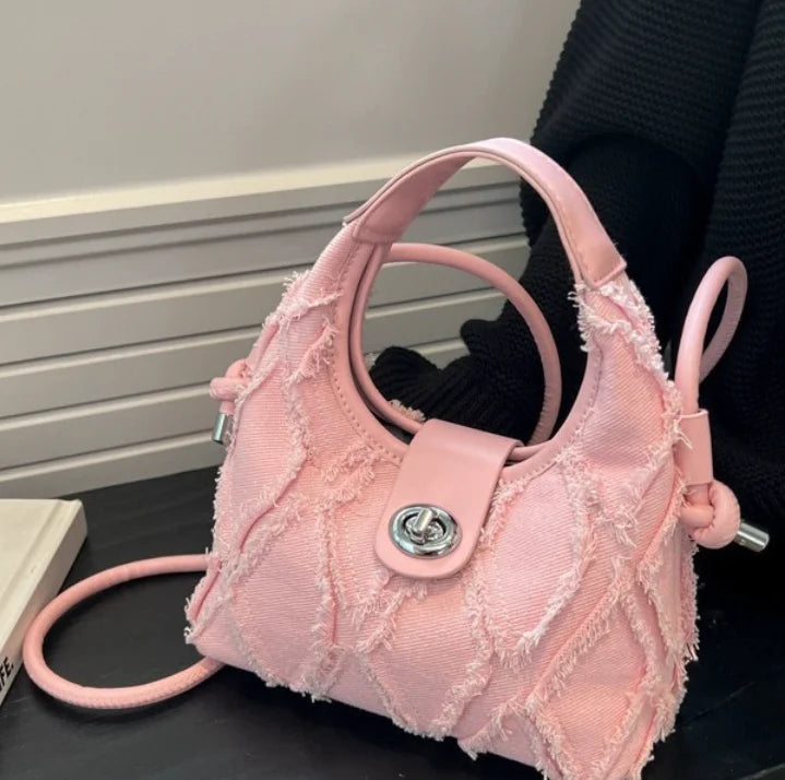 Fashion Denim Single Shoulder Bag | Women's Soft Chain Crossbody Handbag and Purse Luxegan