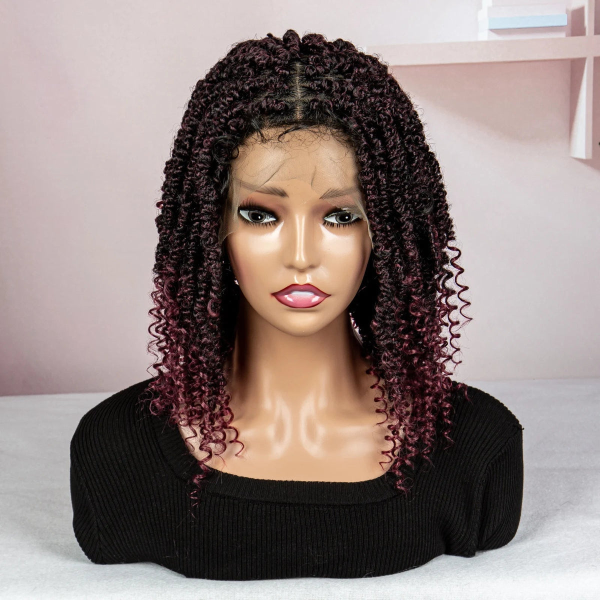 Dreadlocks Braided Wigs Lace Front Braided Wigs Short Box Braided Wigs for Women with Baby Hair Ombre Lace Braids Wigs Luxegan