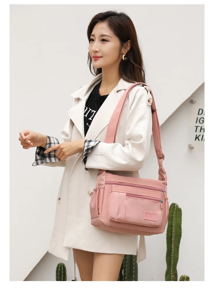 Waterproof Nylon Messenger Bag | Fashion Satchel Shoulder & Crossbody Luxegan