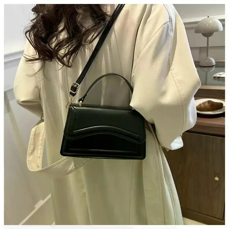 High-Quality PU Leather Handbag Purse | Women's Bag Solid Color Shoulder Crossbody Bags & Lady Messenger Small Tote for Women & Girls Luxegan