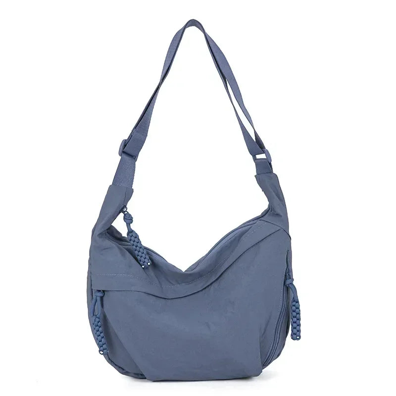 Soft Cloth Hobo Crossbody | Trendy Large Capacity Student Bag Luxegan