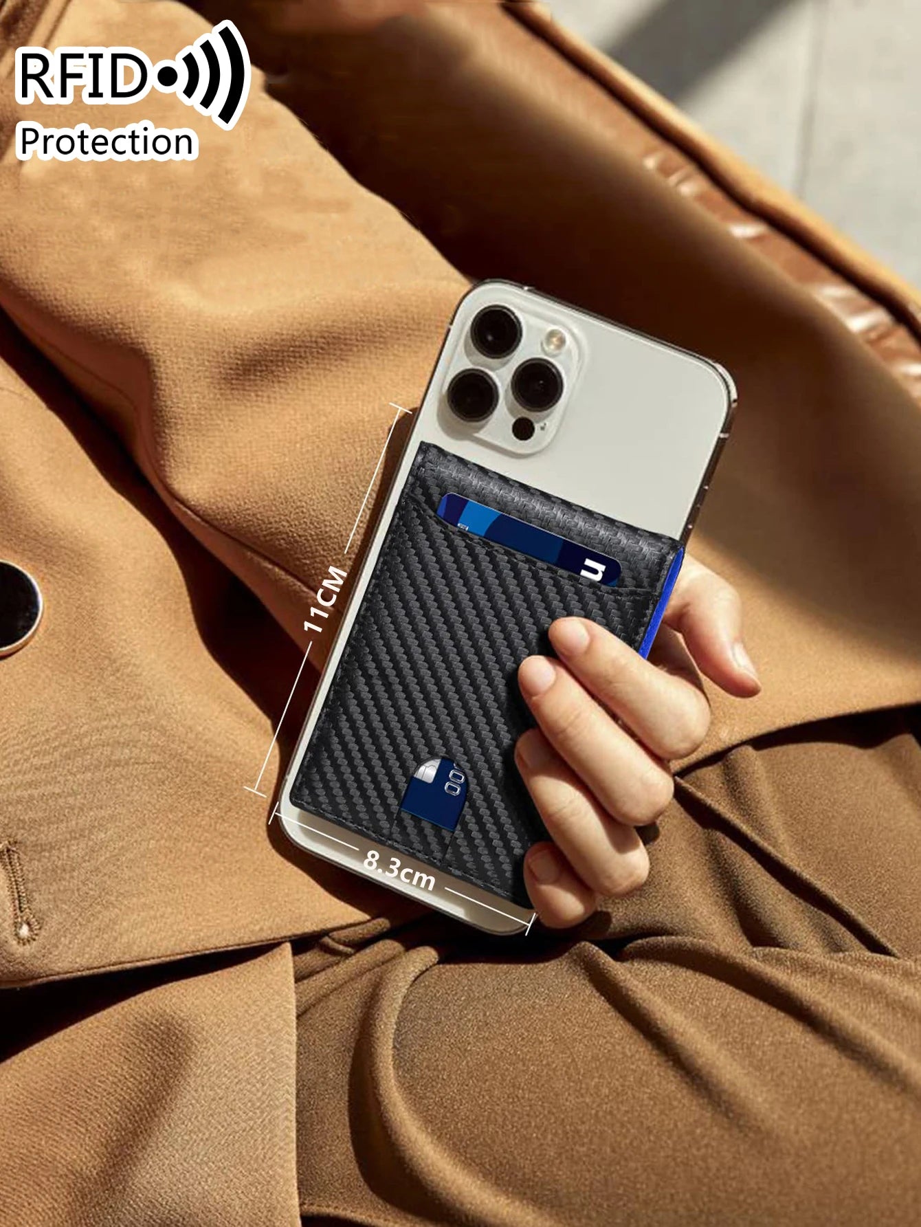 Minimalist Fashion Men's Mini Wallet | Sophisticated "Ultra-Thin" Silhouette | RFID-Blocking 11-Card Multifunctional Billfold | "Dignified" High-Performance Portable Essential for Radiant Versatile Styling Luxegan