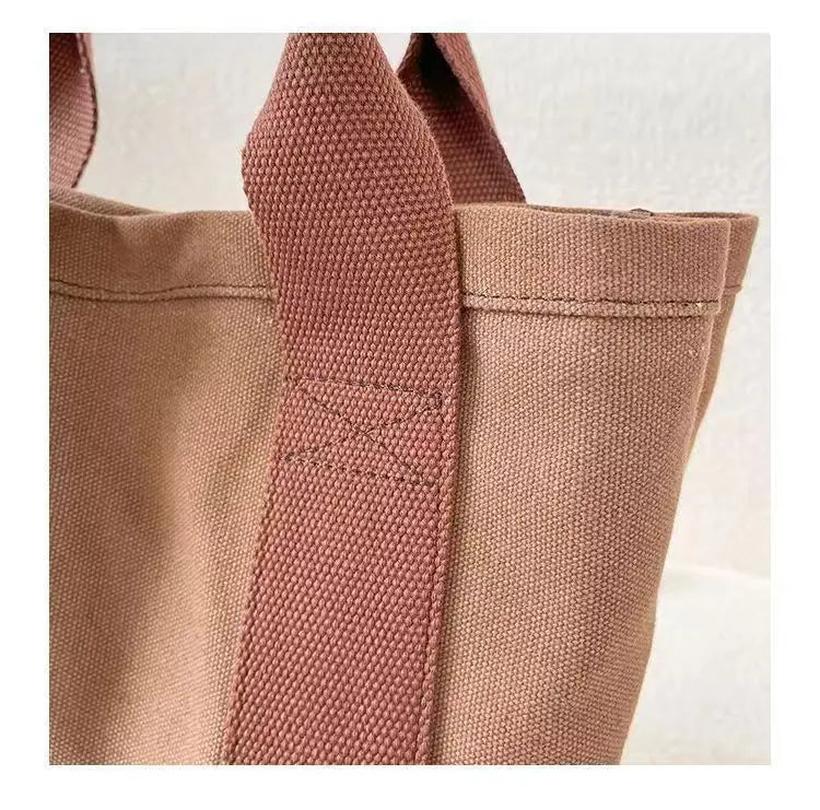 Women's Tote Bag Canvas Sewing Thread | Large Capacity Advanced Sense Handbag & Convenient Practical Female Commuter Bag Luxegan