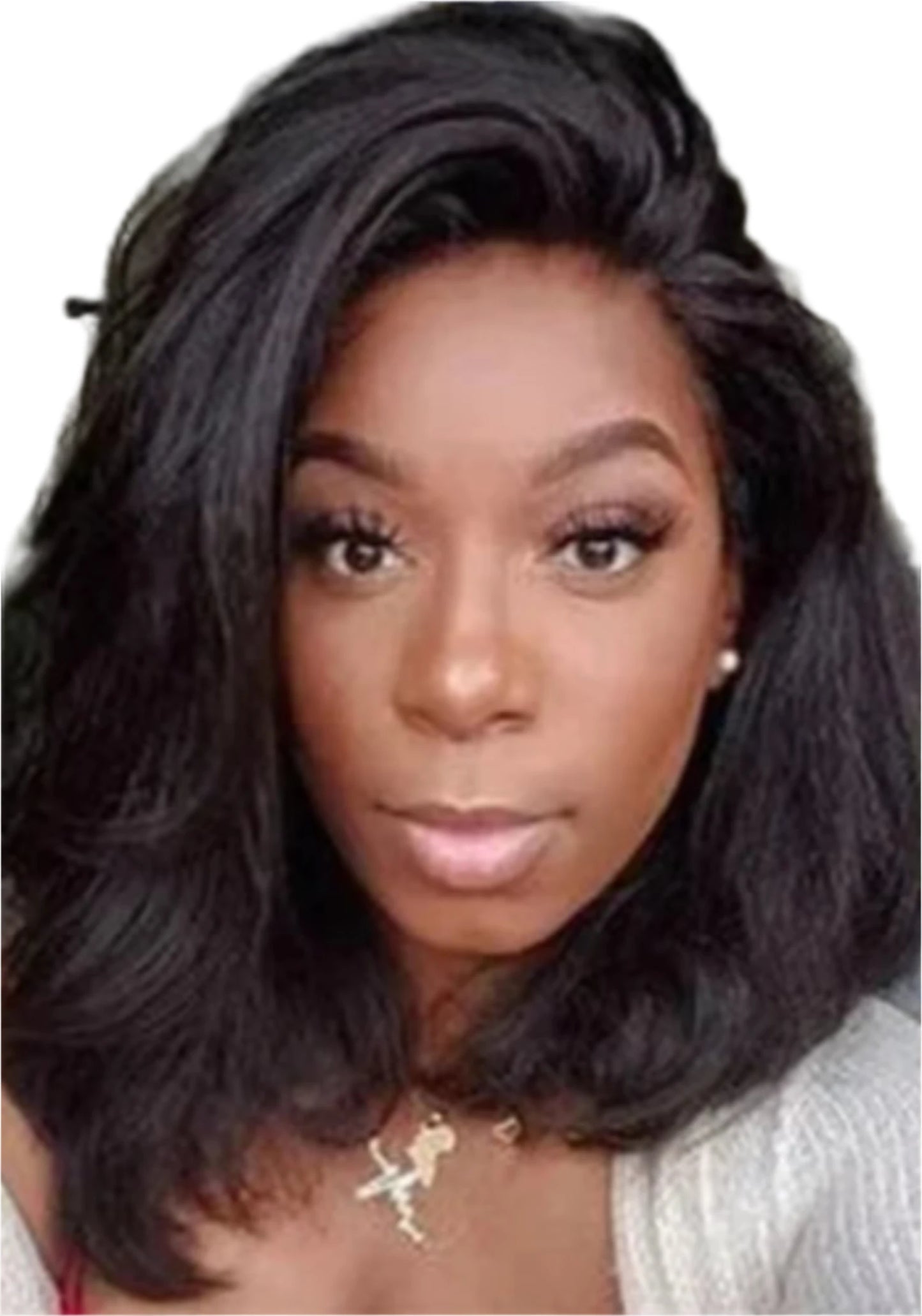 Wear and Go Kinky Straight Short Peruvian Hair Wig