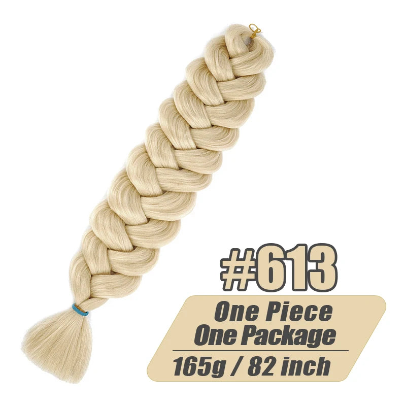 82 Inch Pre-Stretched Kanekalon Jumbo Braiding Hair – Crochet Braid Extensions for Black Women Luxegan