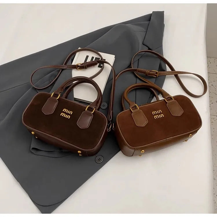 Matte Frosted Bowling Bag | Women's Luxury Crossbody & Handbag Luxegan