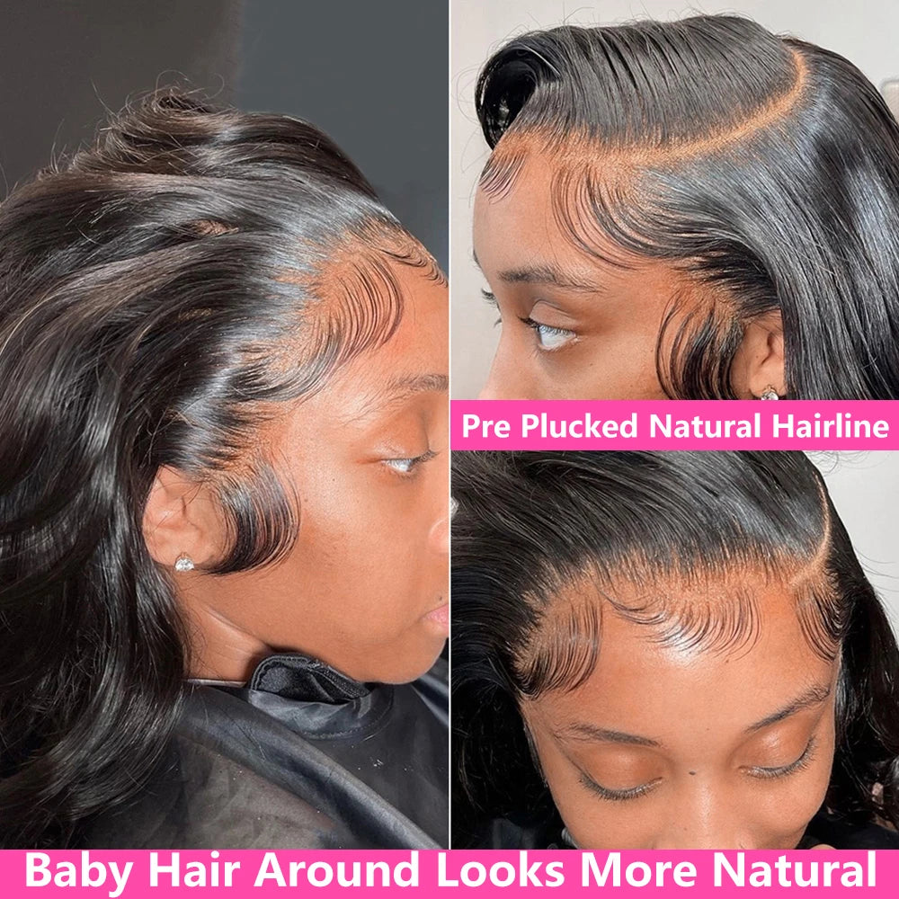 Body Wave HD Lace Frontal Wig - 13x6 Transparent Swiss Lace Front Wig - 100% Brazilian Remy Human Hair Closure & Frontal Long Wig for Women (26+ Inch, All Colors Dyeable) Luxegan