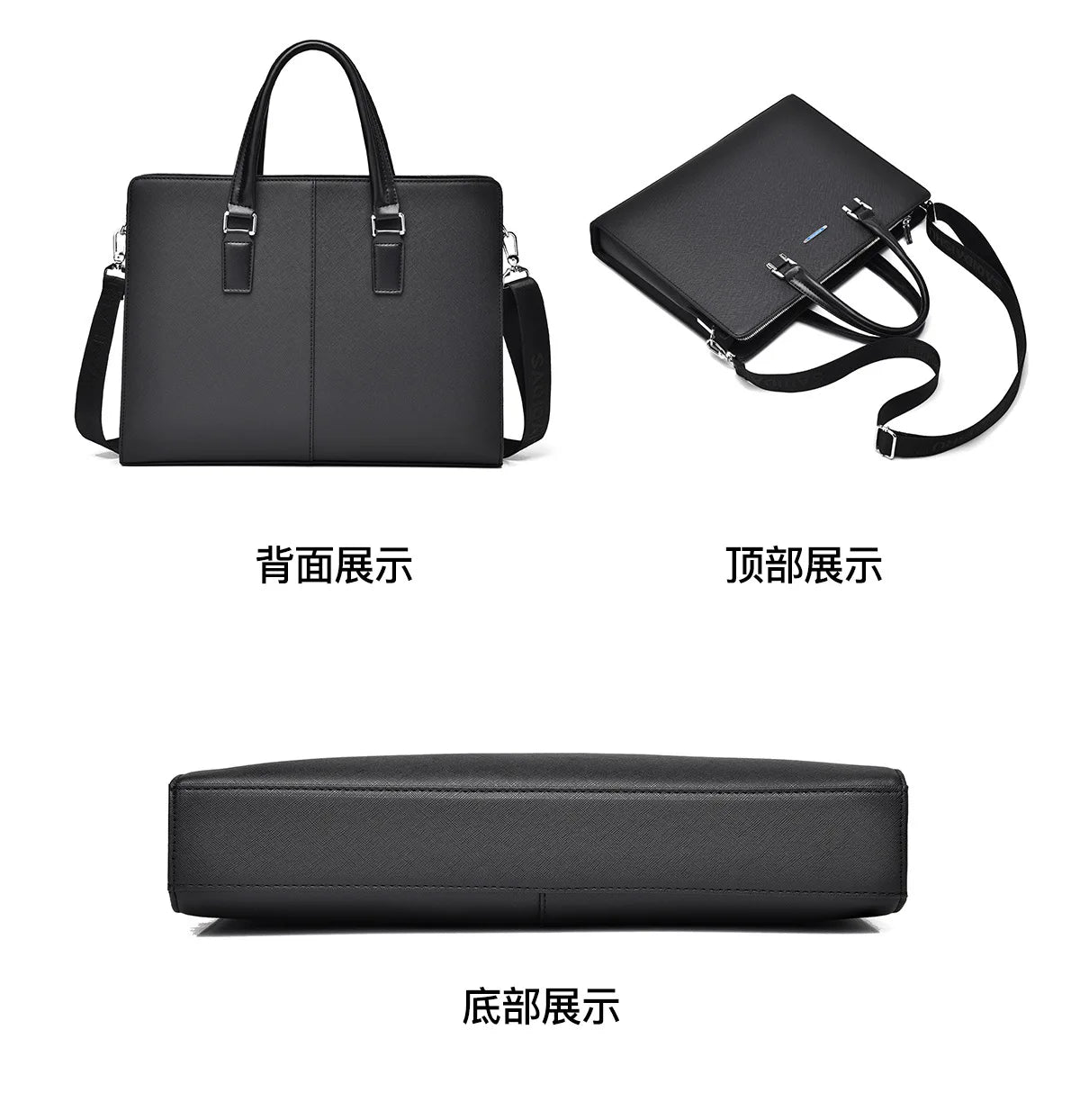 Luxury Office Business Briefcase | Sophisticated "14-Inch" Silhouette | Elegant Large Capacity Messenger Bag | "Dignified" High-Performance PVC Business Essential for Radiant Versatile Styling Luxegan