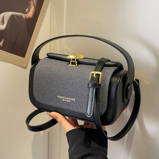 High-Grade Sense Women's Small Square Bags | Trendy Classic PU Leather Lady Commuter Shoulder Bag & Short Handle Handbags Luxegan