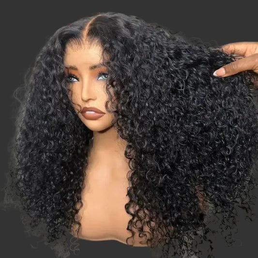 40-Inch Curly Water Wave HD Lace Frontal Wig | Sophisticated 13x6 Transparent Lace | Elegant "Brazilian Remy" Ultra-Long Silhouette | "Dignified" Pre-Plucked Human Hair for Radiant Versatile Styling Luxegan