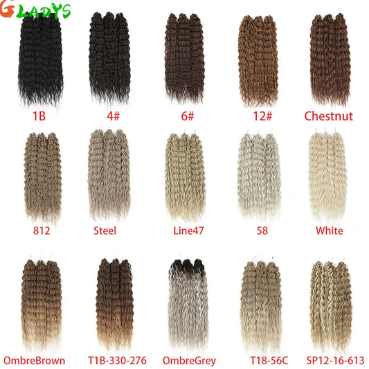 Water Wave Crochet Hair | 24 Inch Synthetic Braiding Extensions