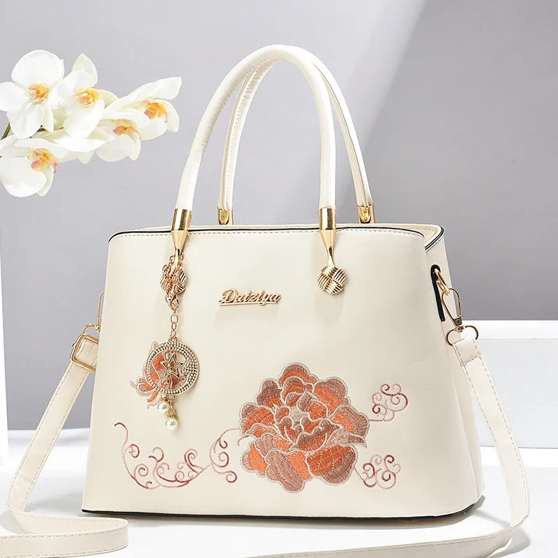Women's New Trend Niche Embroidered Shoulder Bag | Luxury Handbag Tote Bag | High Quality Light Luxury Messenger Bag Luxegan
