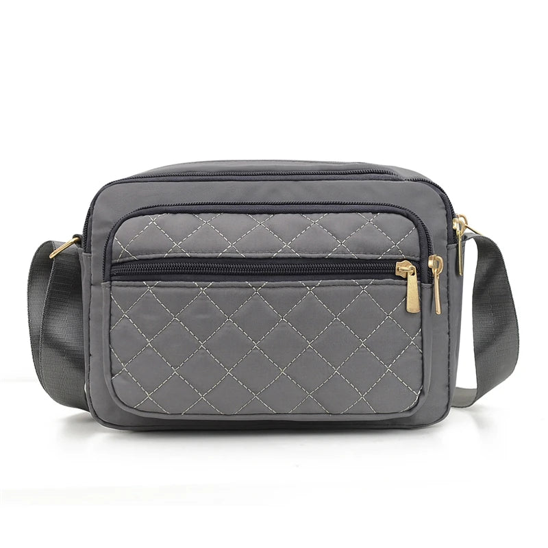 Multiple Compartment Crossbody Bags Women Messenger Bag | Casual Lady Bag Waterproof Nylon Single Shoulder Strap Pack Luxegan