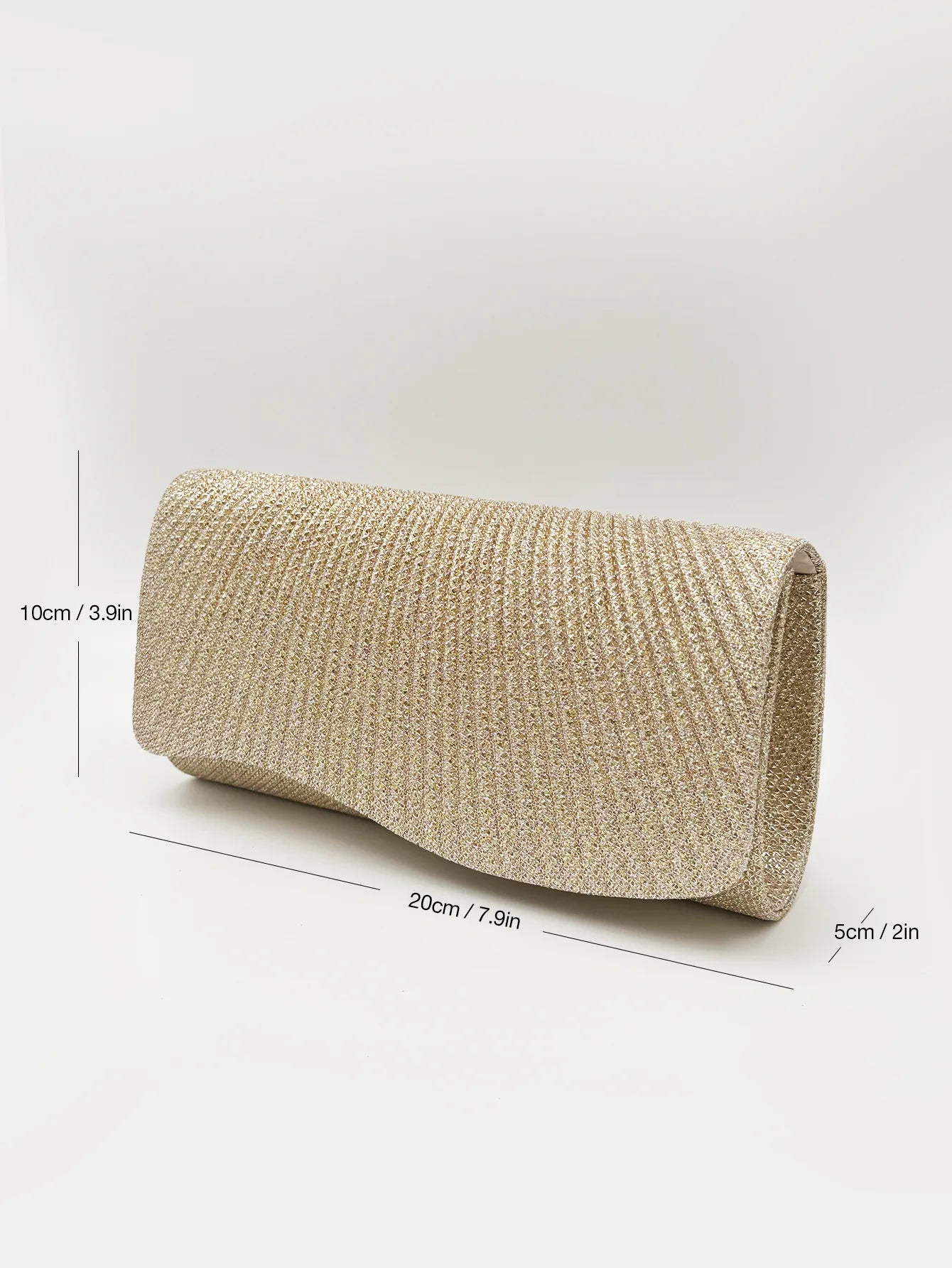 Women Envelope Evening Bag Glitter Ladies Chain Shoulder Bags | Shiny Silver Long Purse Female Wedding Party Clutches Mini Handbag Luxegan