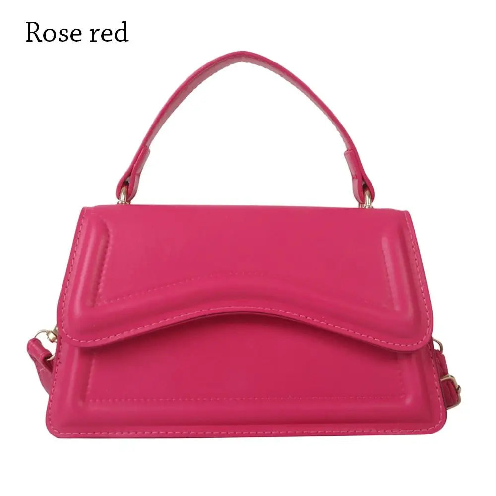 High Quality Solid Color Small Square Crossbody Tote Luxegan