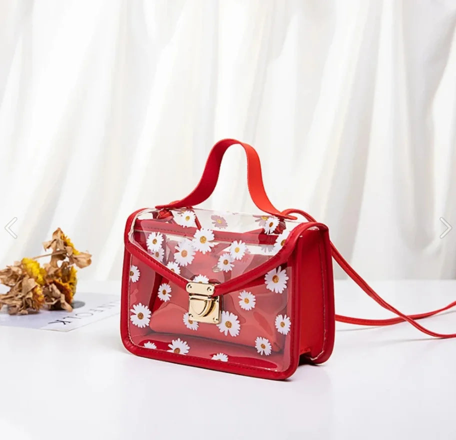 Women's Cute Print Transparent Crossbody Bag | Diagonal Straddle Shoulder Bag Luxegan