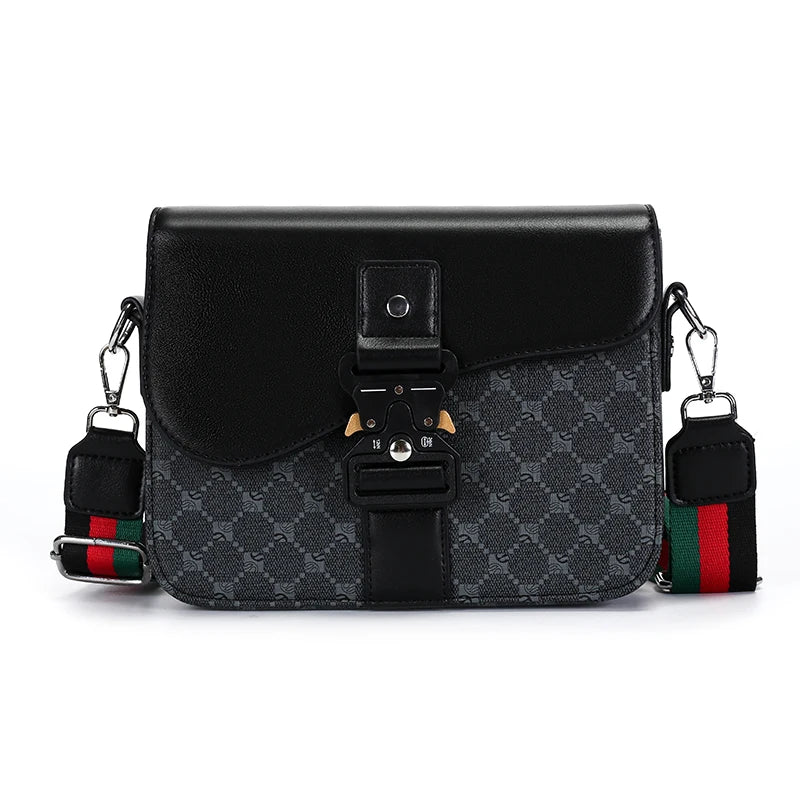 Jacquard Pattern Men's Crossbody Bag | Sophisticated "Diamond Lattice" Silhouette | High-End Casual Business Commuter Bag | "Dignified" High-Performance Waterproof Sling for Radiant Versatile Styling Luxegan