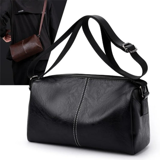 Men's Full Grain Leather Shoulder Bag | Vintage-Inspired Convertible Crossbody Pack (Durable Work & Weekend Bag) Luxegan