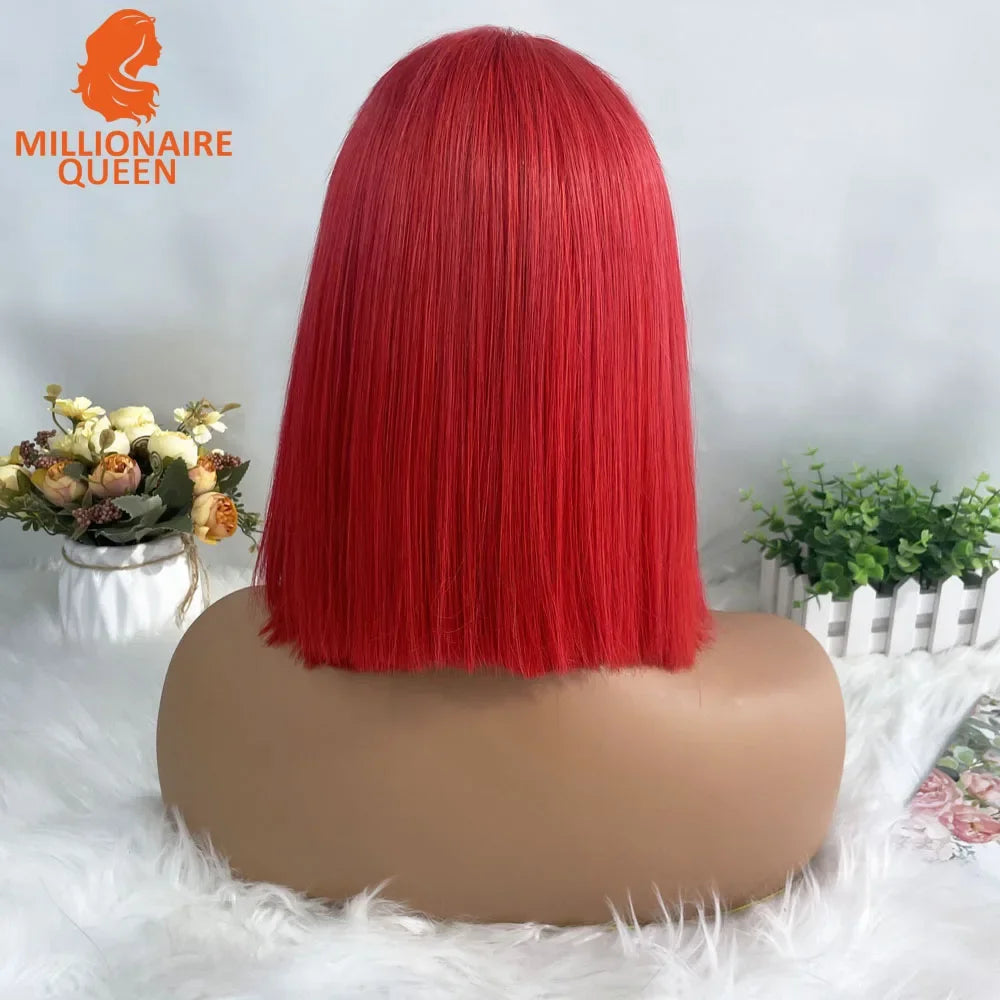 Highlight P4/30 Brown Vietname Bone Straight Bob Wig Super Double Drawn Human Hair 2x6 Glueless Lace Closure Wig For Black Women