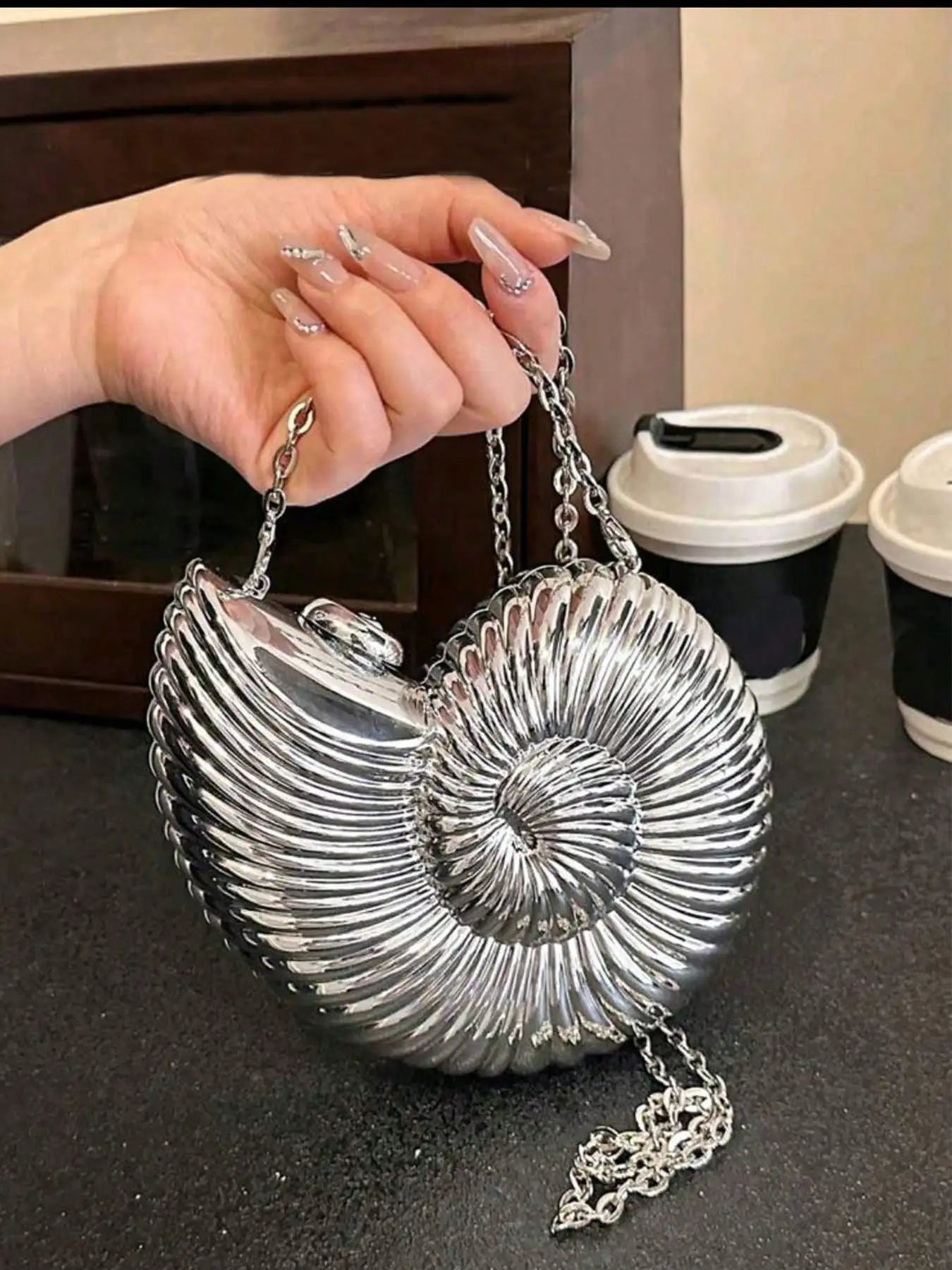 Conch Niche Design Bag | Creative Acrylic Chain Bag & Versatile Crossbody Bag Luxegan