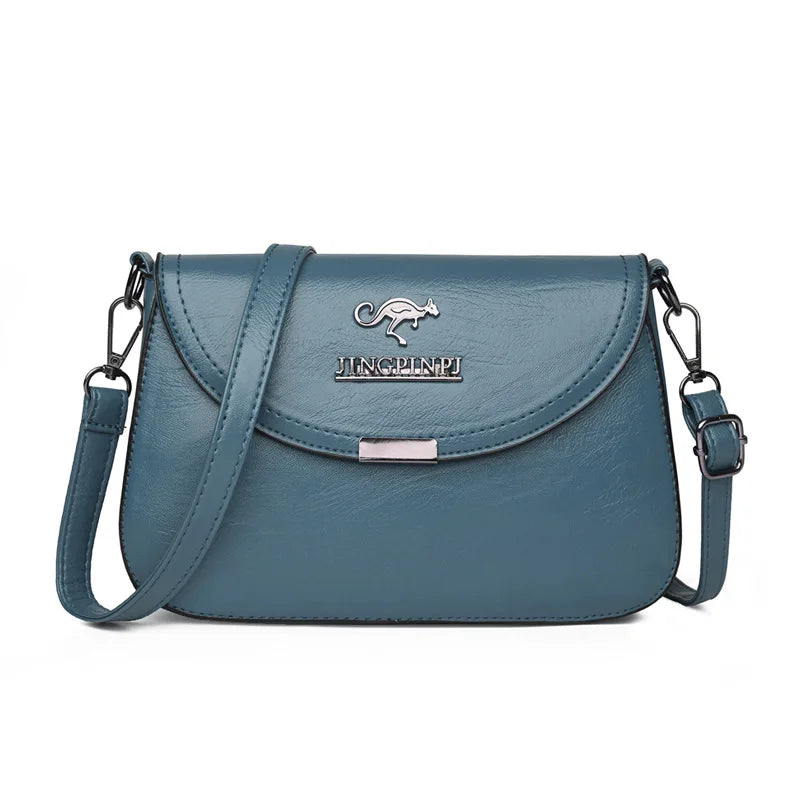 Soft PU Leather Crossbody Bag | Casual Solid Color Shoulder Purse Luxegan