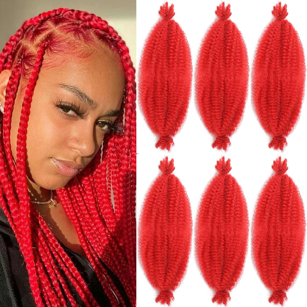 Springy Afro Twist Hair 24in | Pre-Separated Marley Twist for Faux Locs & Crochet Luxegan