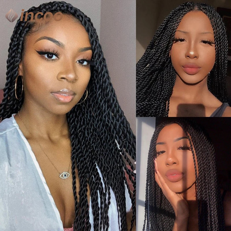 26-40 Inch Senegalese Twist Box Braid Wig | Full Lace | Faux Locs