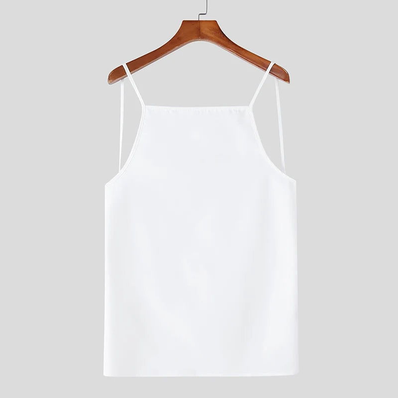 Backless Hollow Out Tank Top | Sophisticated O-Neck Sleeveless Silhouette | Elegant "Lace-Up" Summer Streetwear | "Dignified" Unisex Broadcloth Vest for Radiant Versatile Styling Luxegan
