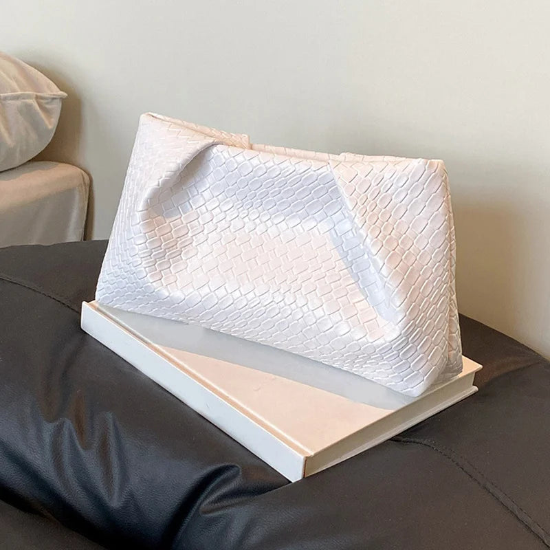 Bolso de mano multifuncional de moda para mujer, cartera de noche con patrón en relieve, gran capacidad, bolsillo para teléfono, monedero de lujo para mujer