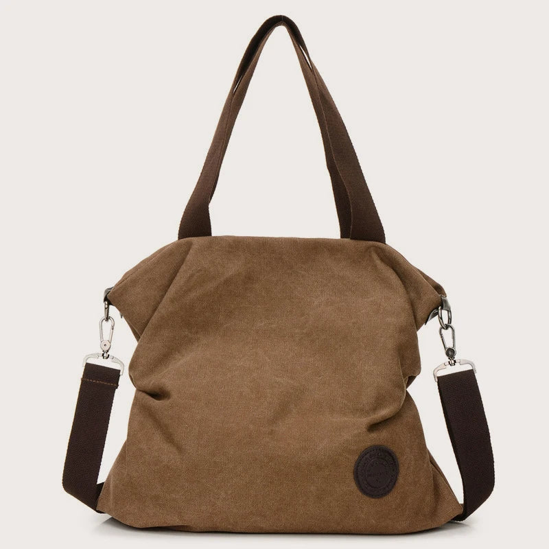 Canvas Large Capacity Tote | Casual Shoulder & Messenger Bag Luxegan