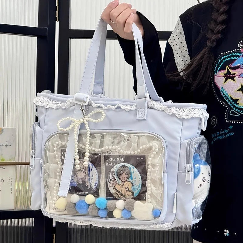Japanese "Large Appetite" Ballet Girl Ita Bag | Two-Dimension Anime Transparent Display Messenger - view 2