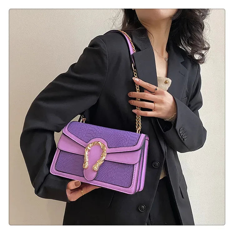 Gold Chain Crossbody Bag | Women's Fashion & Stylish Small Square Bag Luxegan