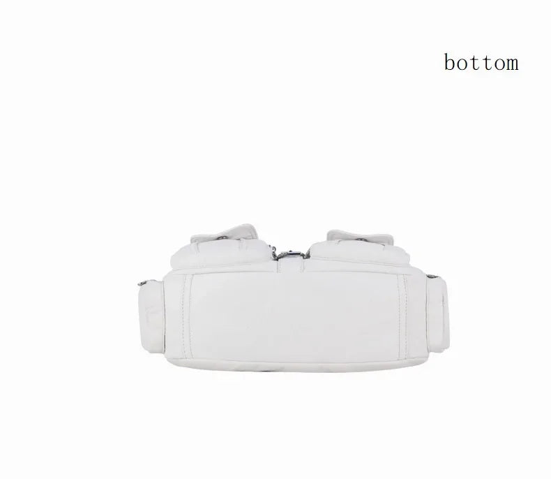 Women’s Rose Top-Handle Satchel | Luxury PU Leather Dumpling Bag | Versatile Crossbody & Shoulder Purse with Organized Interior