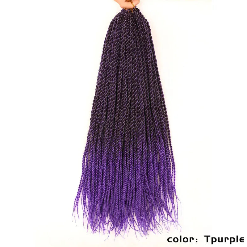Full Star Senegalese Twist Crochet Braids | 30 Strands/Pack | Ombre Colors Luxegan