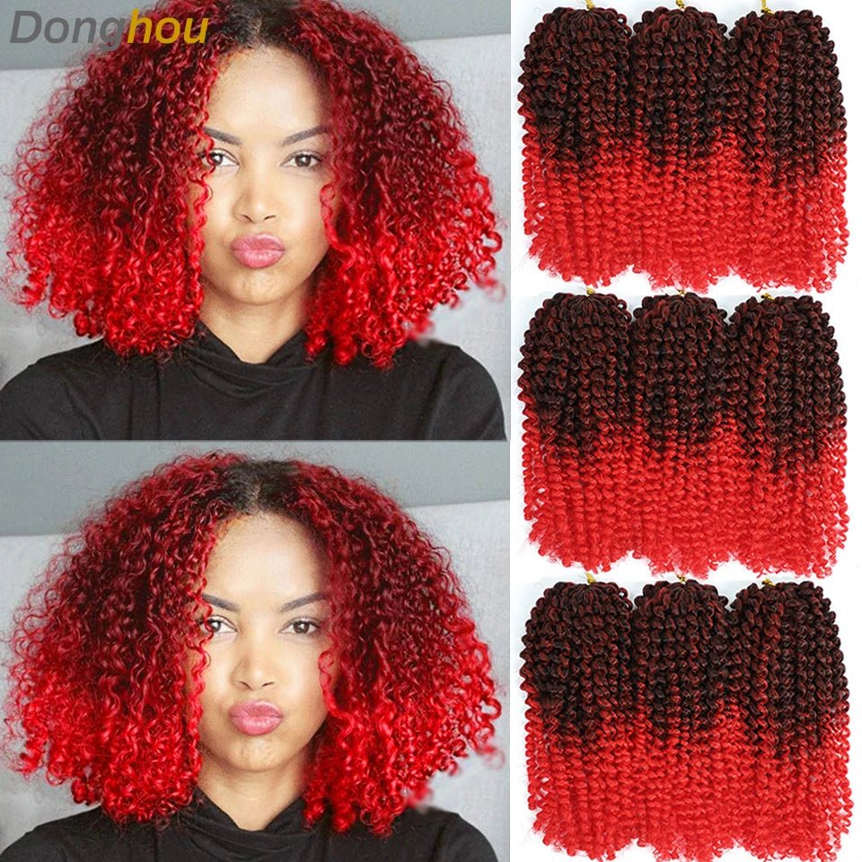 Marlybob Jerry Curl Crochet Hair | 8–12 Inch Curly Braids